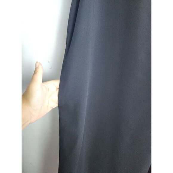 Wilfred by Aritzia "Japanese Fabric" Black Sleeveless A-Line Midi Dress Small - Picture 8 of 11